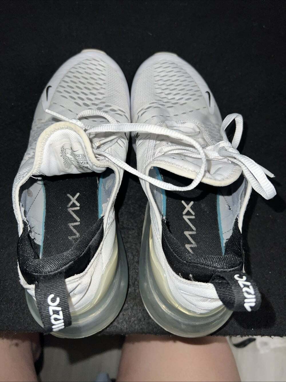 Nike Air Max 270 Triple White Ah8050-100 Mens 8.5 Sneakers - Picture 6 of 8